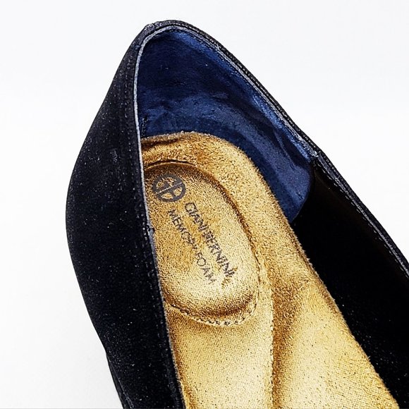 Giani Bernini Black Inndee Golden Buckle Slip On Loafer Pump Shoes Size 8M - Picture 3 of 6